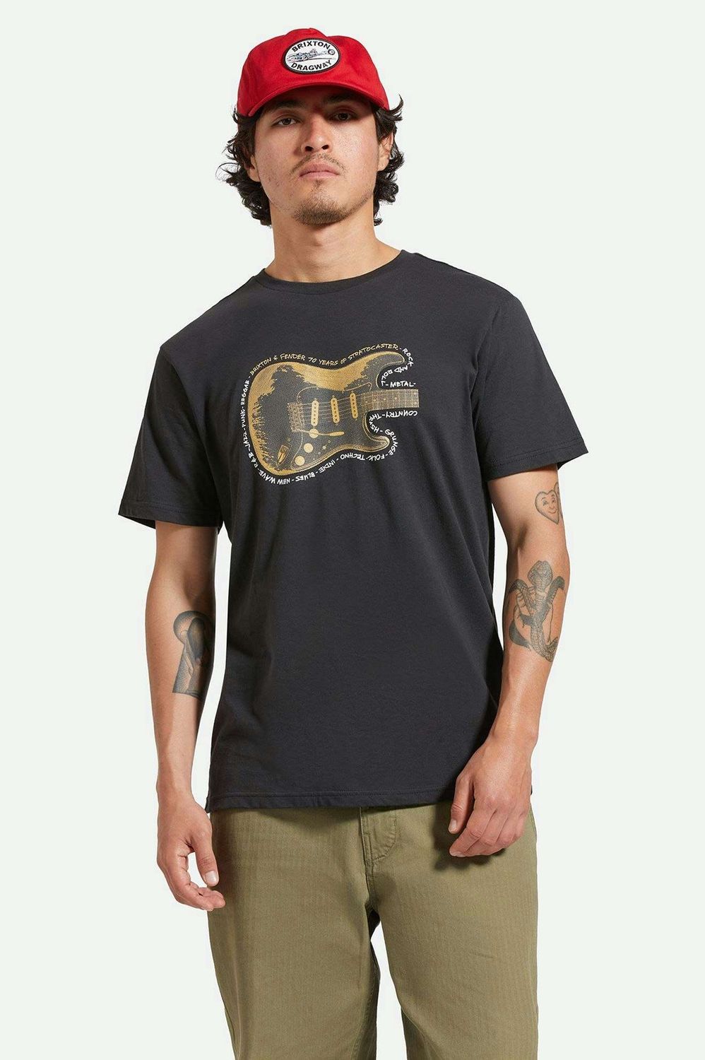 Brixton | Fender Strat T-Shirt | Black