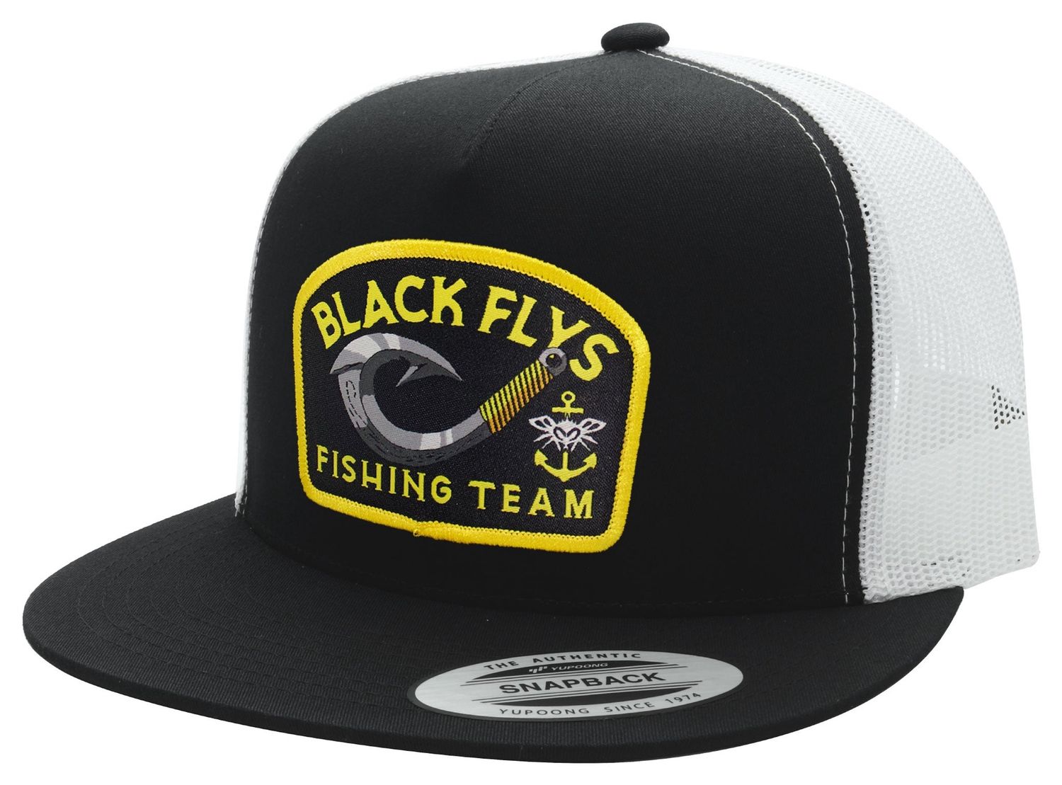 Black Fly| Tahitian Fishing Team Trucker | Blck/Wht