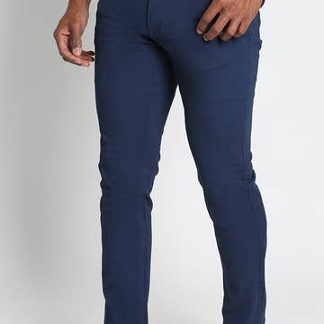Navy Stretch Straight Fit | 5 Pocket Twill Pant