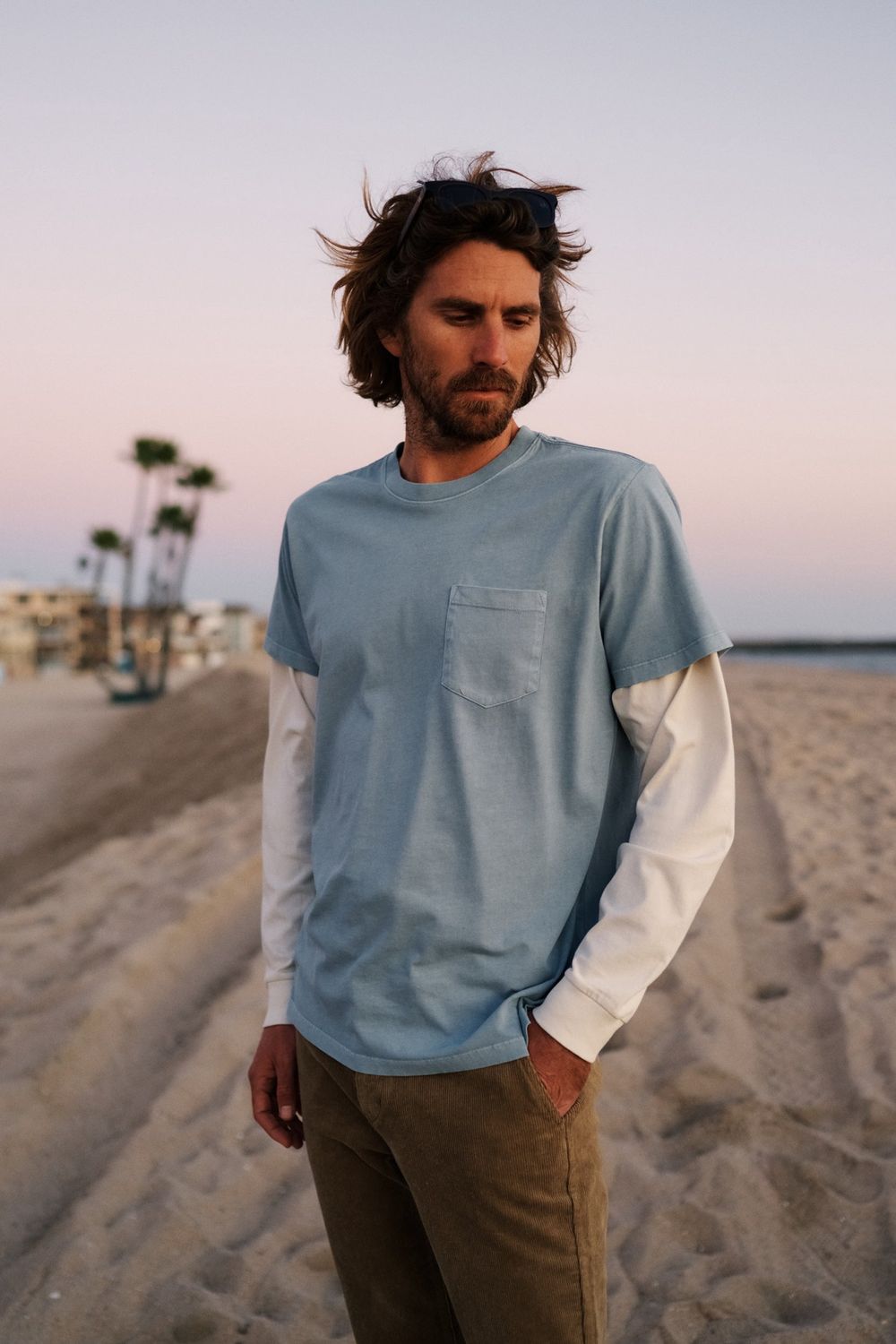 Base Tee | Air Force Blue | 100% Organic Cotton