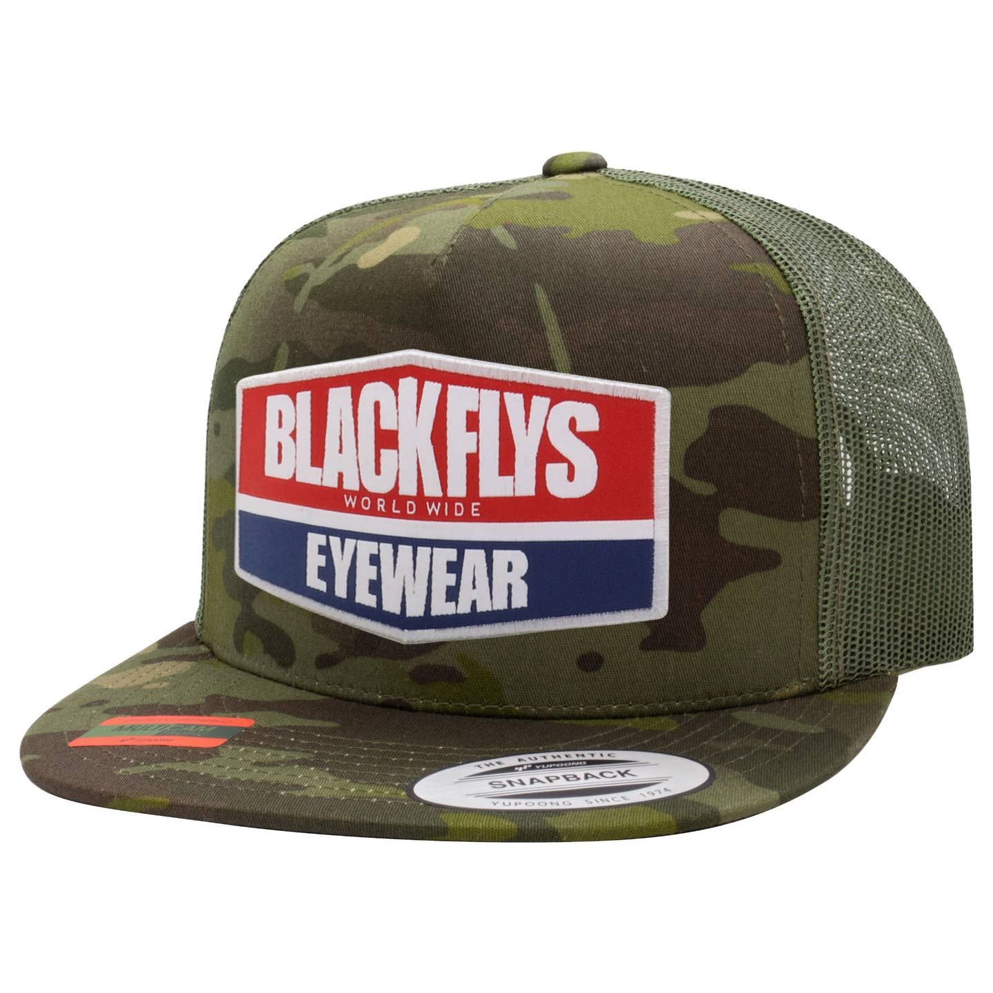 BF | Worldwide Patch Trucker Hat | Tropical Camo