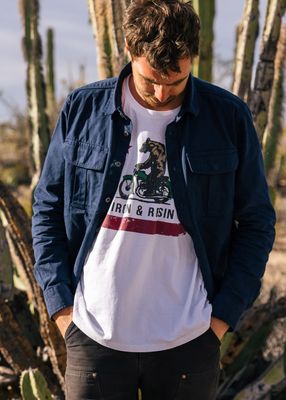 Moto Tee | Heather Gray | 100% Organic Cotton