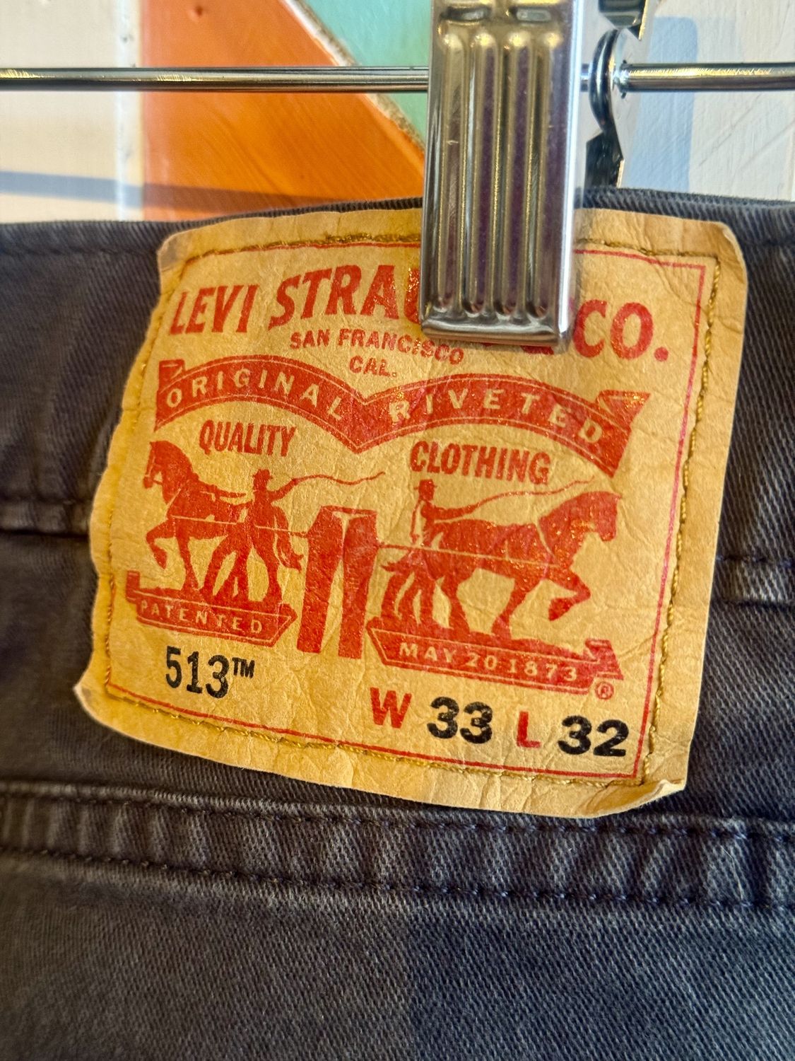 513 Levis | Washed Black | 33x32