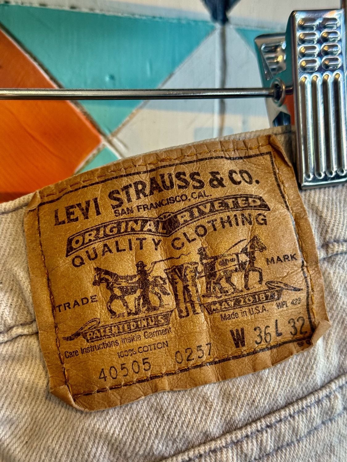 Vintage 501 Levis | Light Wash Gray | 36x32