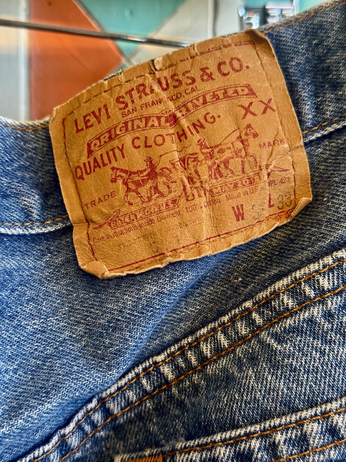 Vintage 501 Jeans | Levis Button Fly | 33x33
