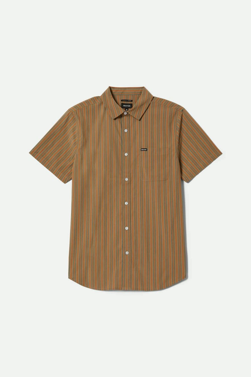 Charter Print | S/S Button Up | Rustic Carmel