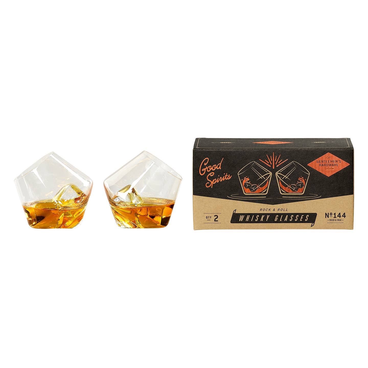 Rock &amp; Roll Whiskey Glasses | Set of 2
