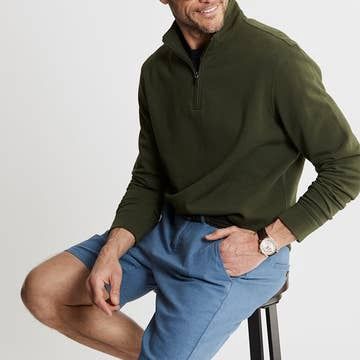 Tribeca | Soft Touch Quarter Zip | Hunter Green