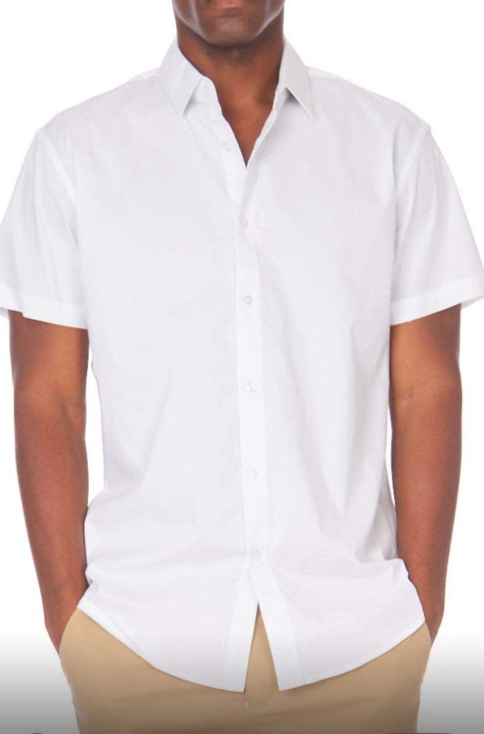 HB | SS Button Up | Solid White