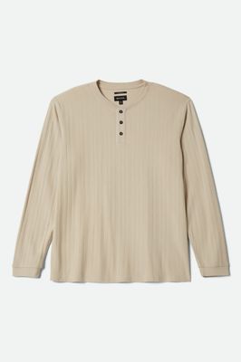 Vintage | Ribbed L/S Henley | 100% Cotton