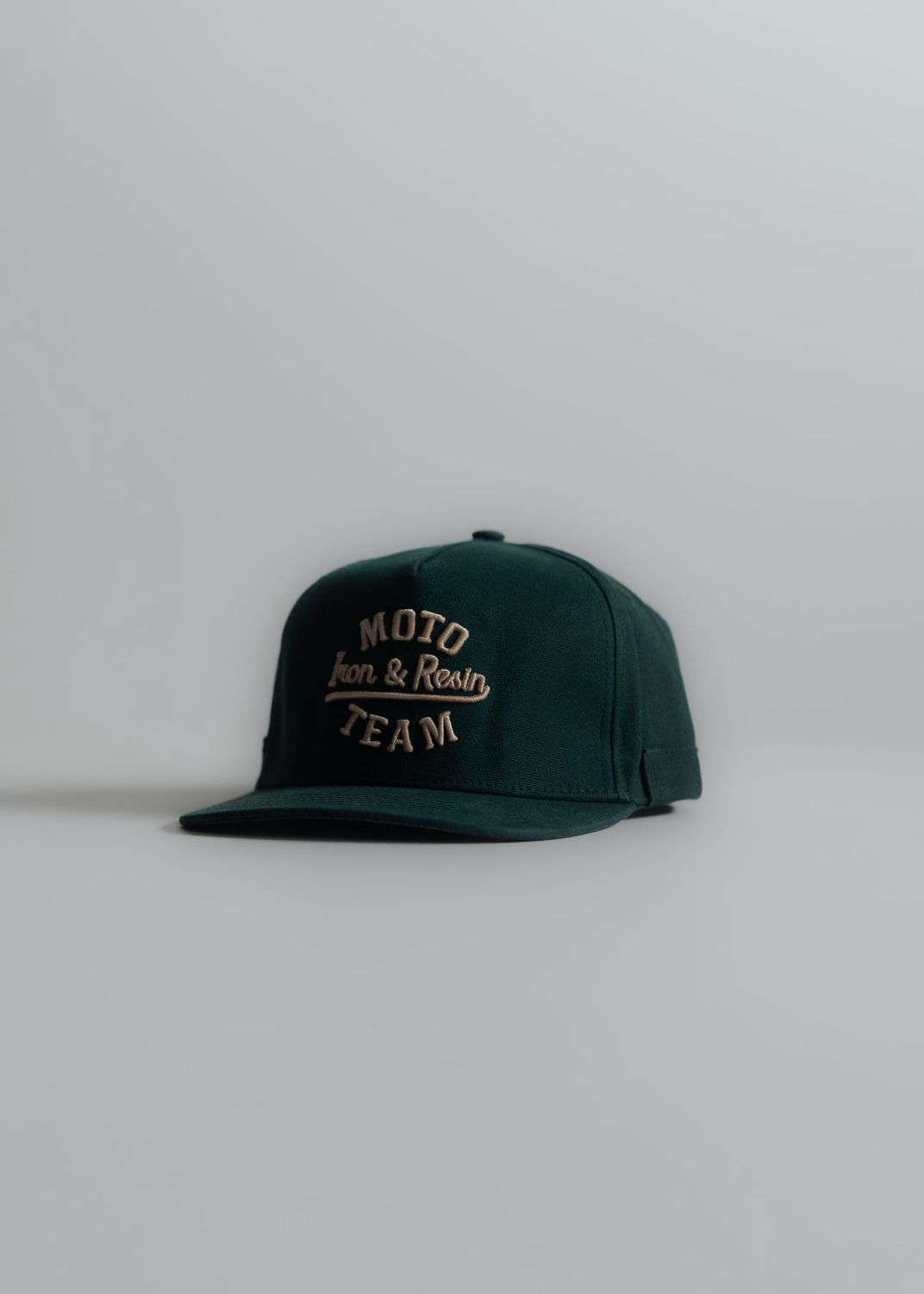 Moto Team Hat | Leather + Waxed Canvas | Green