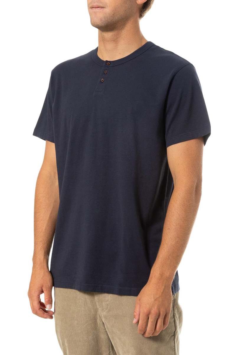 Mesa Henley | S/S | 100% Organic Cotton Jersey | Polar Navy