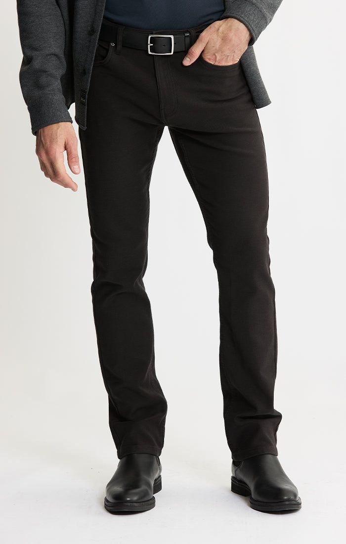 Loopback Twill 5-Pocket Pants | Black