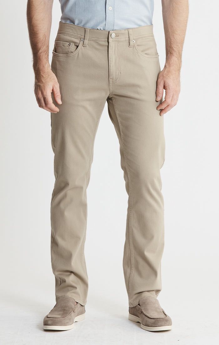 Stretch Cotton 5-Pocket Pants | Khaki