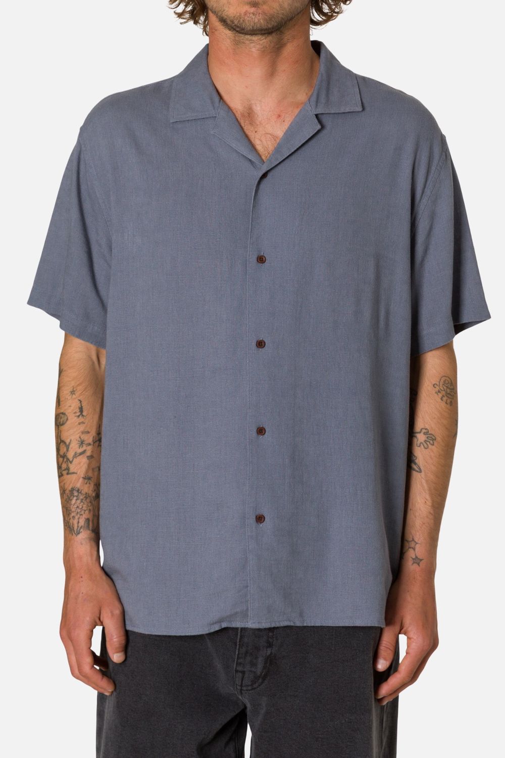 Teller Shirt | Abyss | Linen Blend