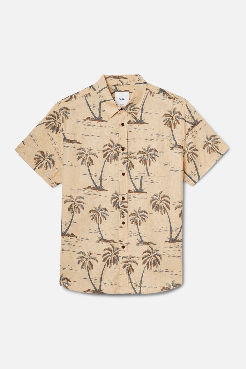 Palm Trees Vincent Button Up Shirt | Bleached Sand