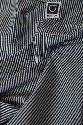 Journey Lightweight L/S Shirt | Navy/White Stripe