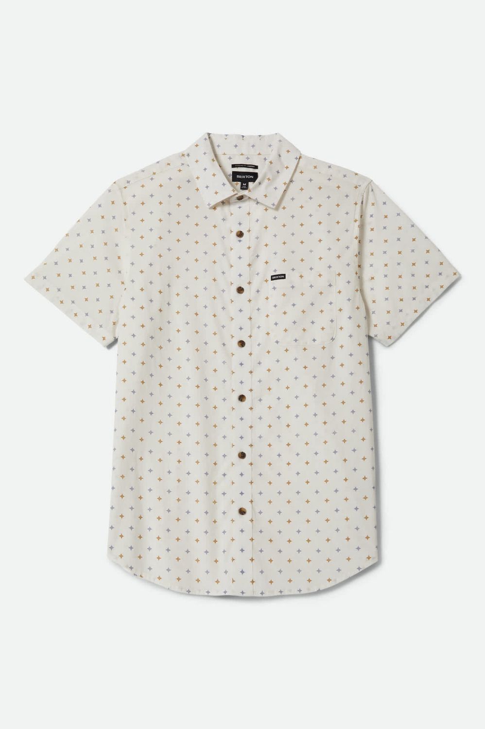 Charter Print S/S Shirt | Off White Diamond