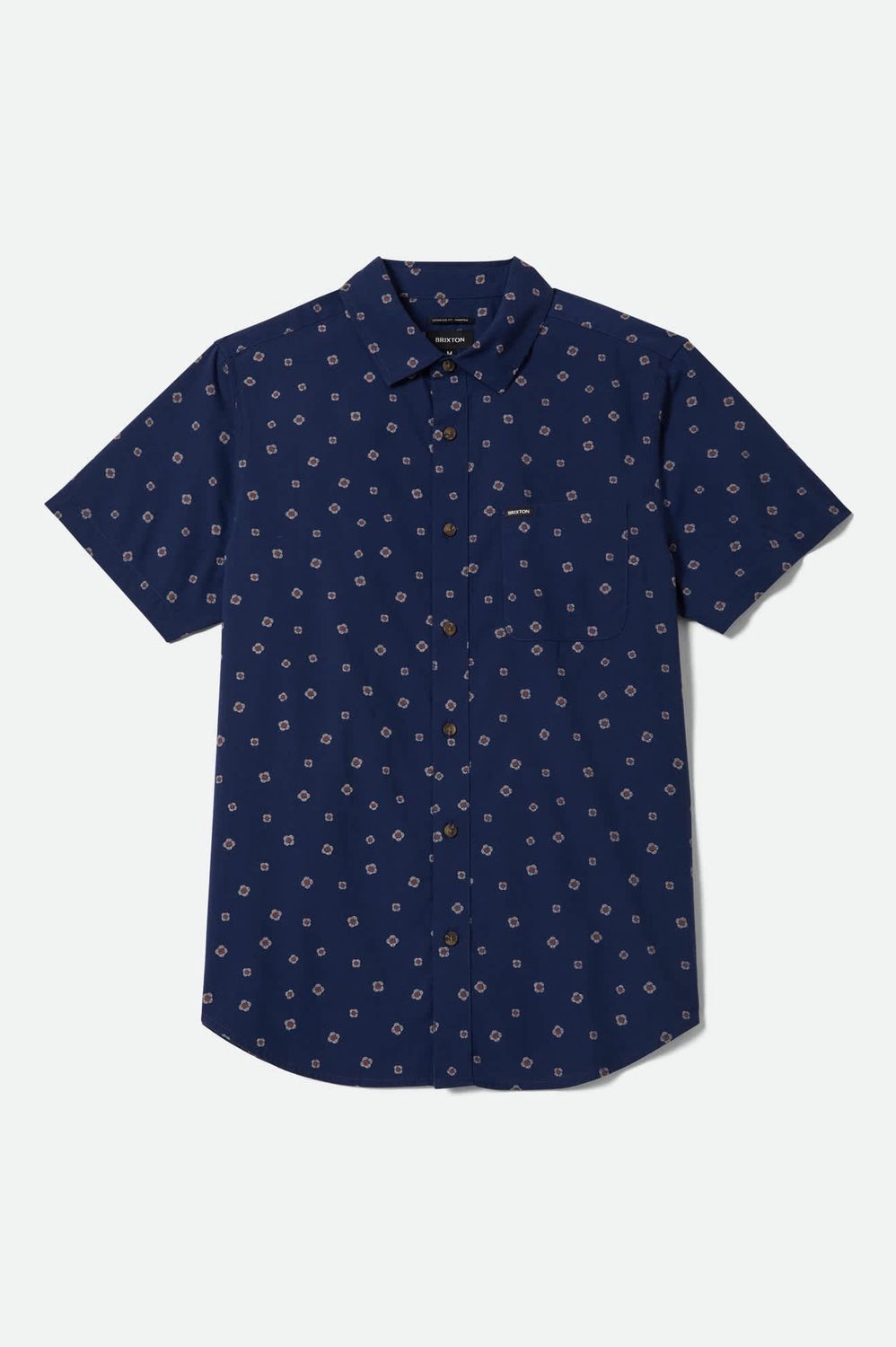 Charter Print S/S Shirt | Midnight Blue