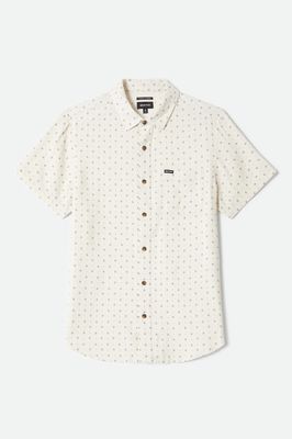 Charter Slub Button Up Shirt | Micro Geo | Bone