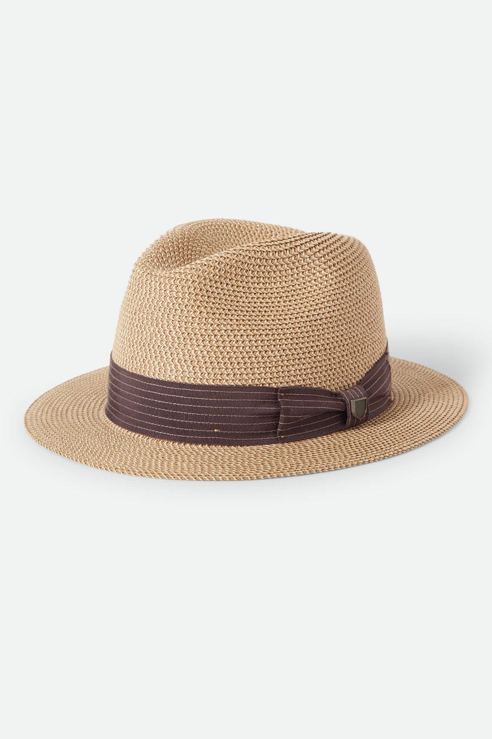 Roma Straw Packable Fedora | Multi Brown/Chocolate