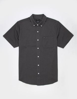 Sanford Oxford Woven S/S Button Up Shirt | Charcoal