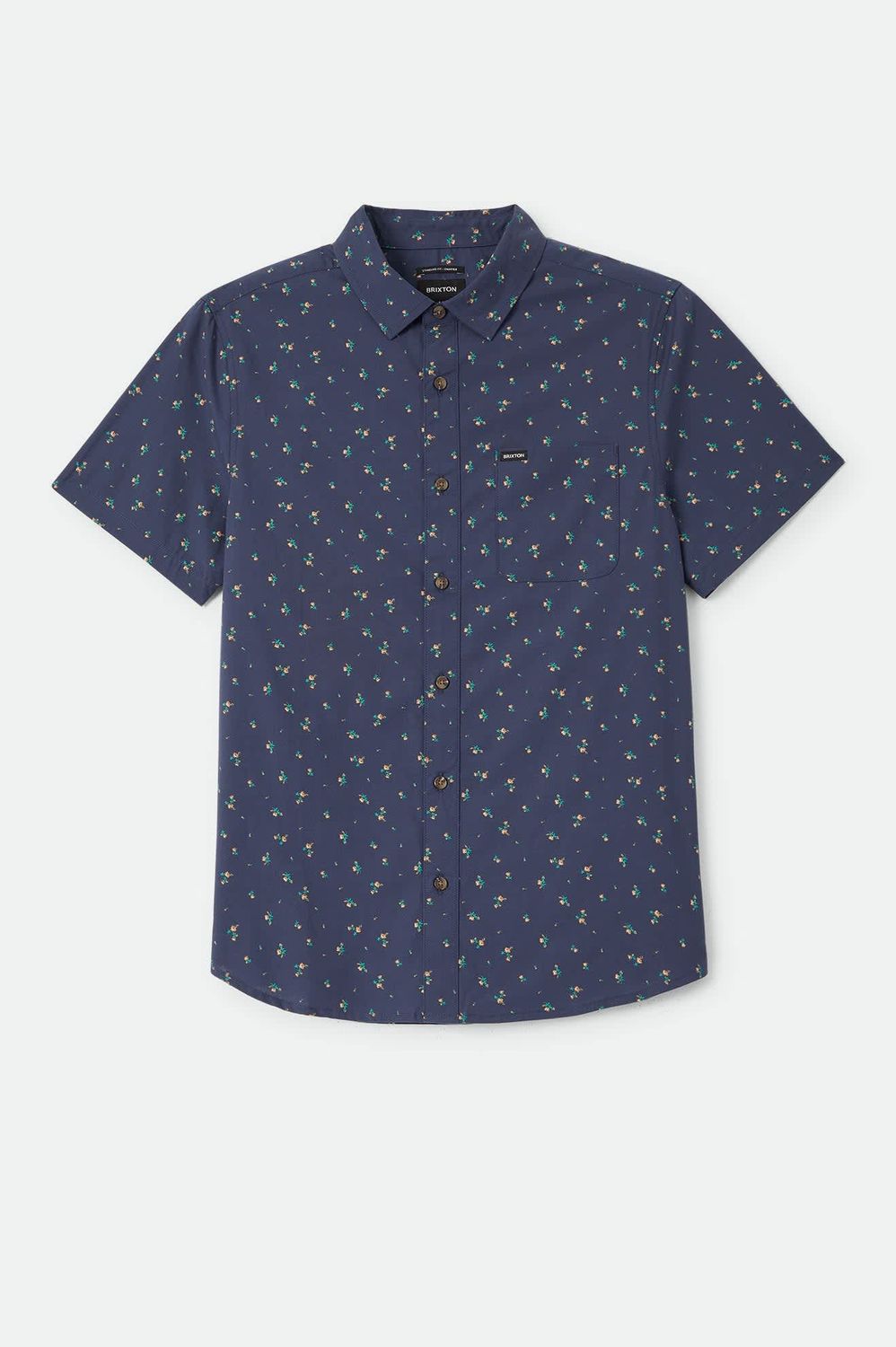 Charter Button Up | Micro Floral | Washed Navy