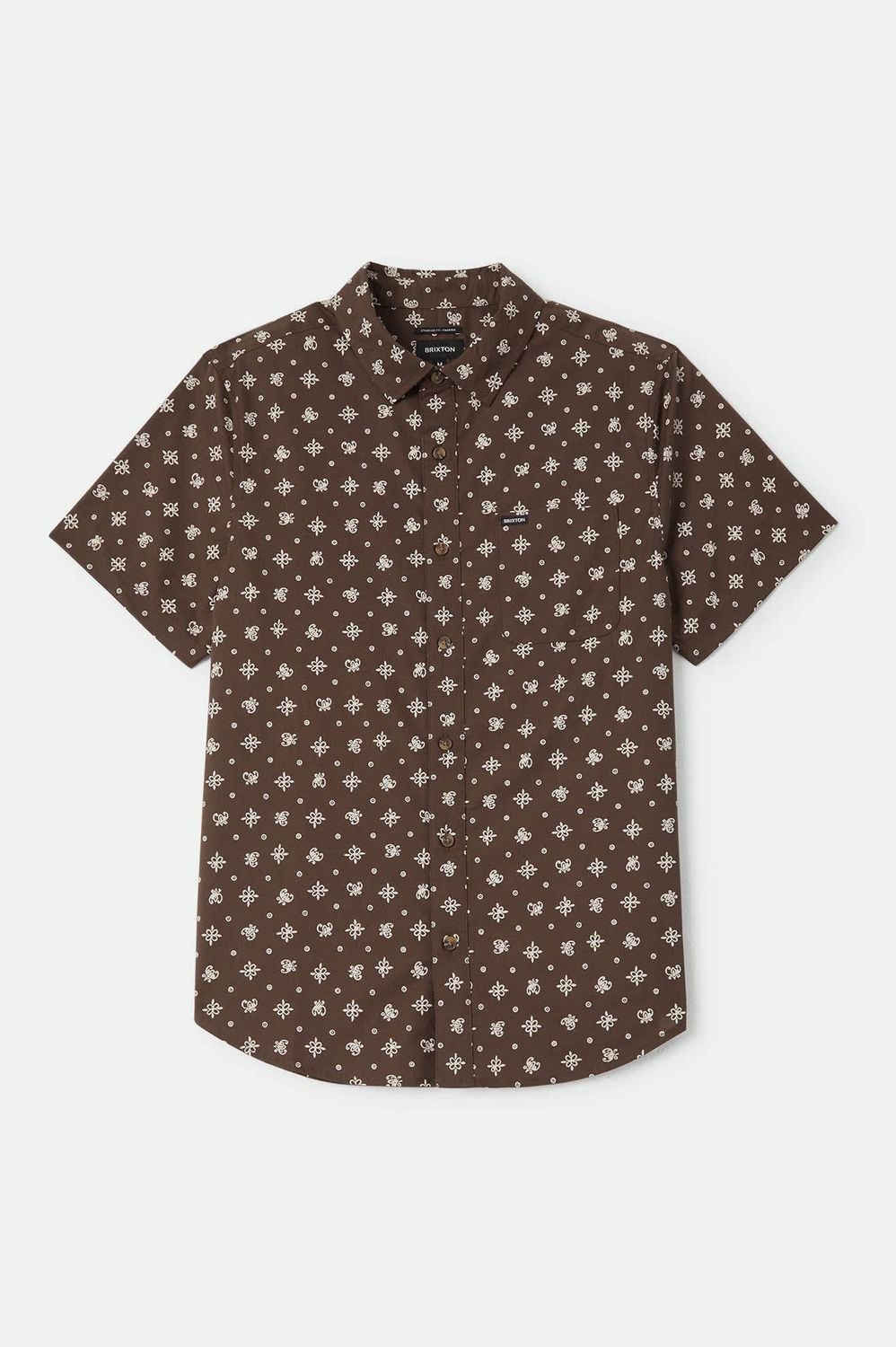 Charter Print Button Up | Walnut Brown Bandana