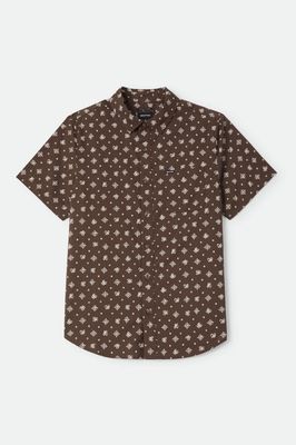 Charter Print Button Up | Walnut Brown | Standard Fit