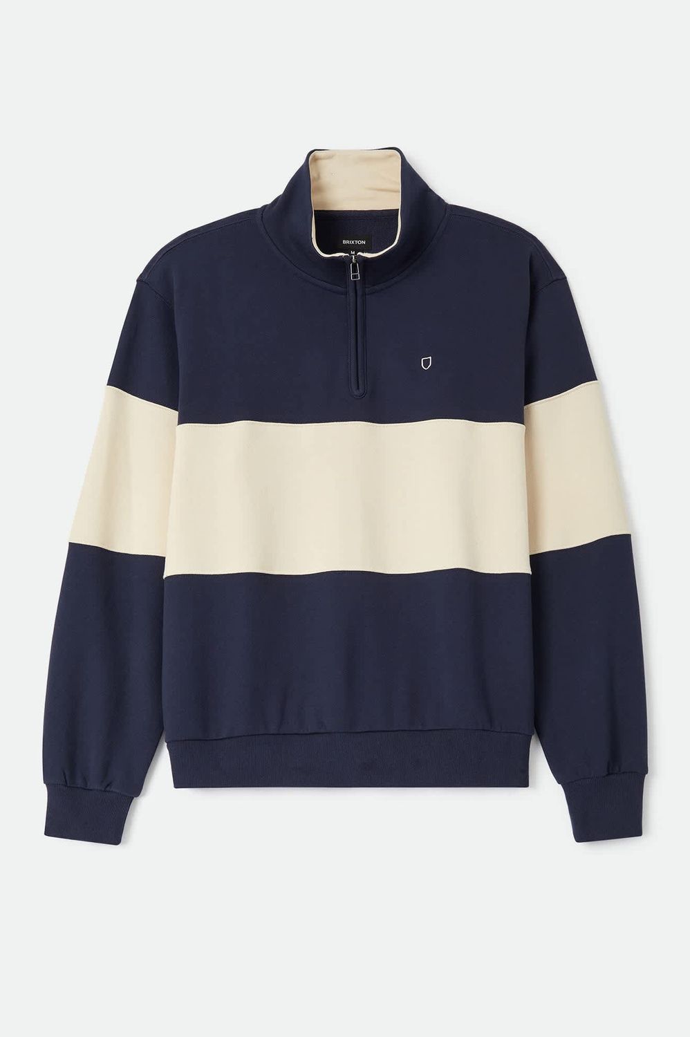 Danville Quarter Zip Fleece | Navy/Whitecap |100% Cotton