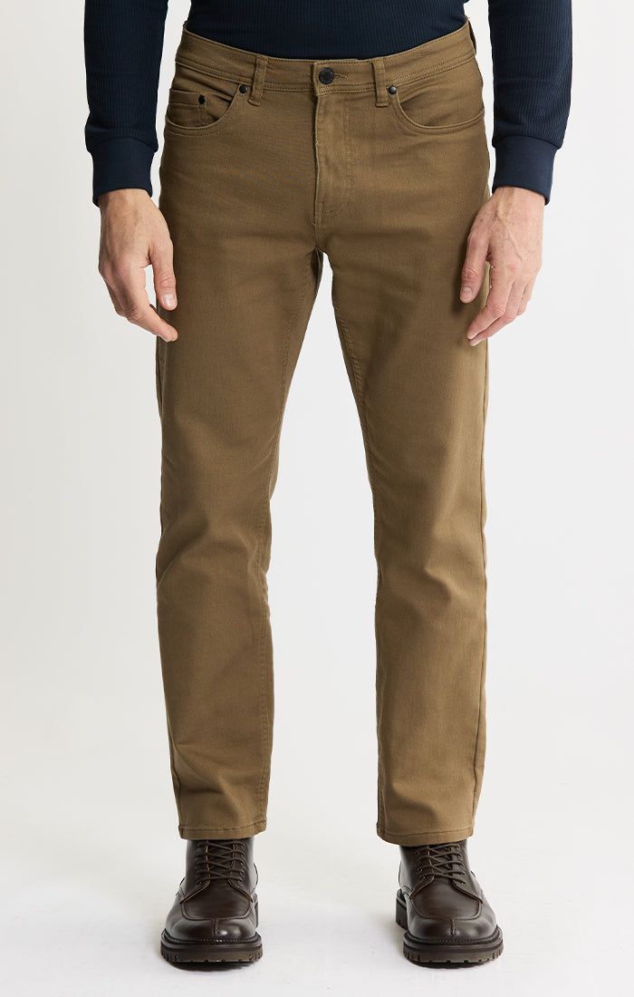Straight Fit Stretch Traveler 5-Pocket Pants | Khaki