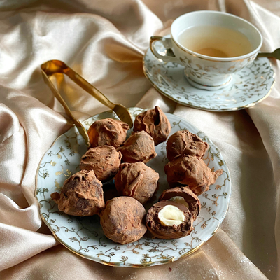 Cône boules de noisette  Chocolat Noir praliné