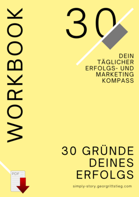 Cover Workbook 30 Gründe deines Erfolgs - dein täglicher Motivations- und Marketingkompass