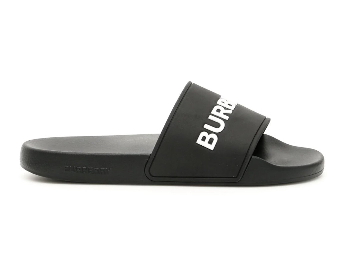 Black Burberry Slide