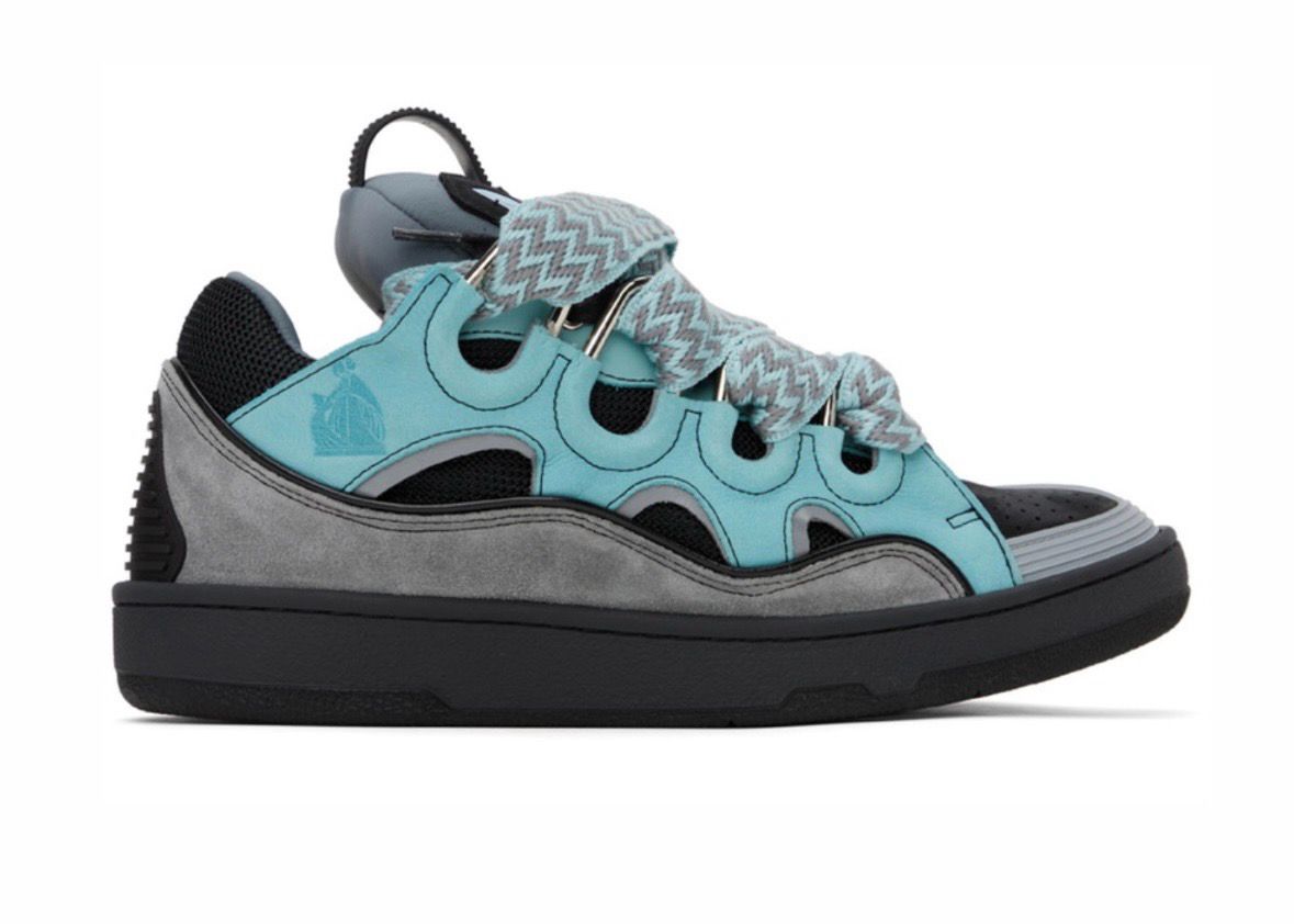 Grey/Blue Curb Sneakers