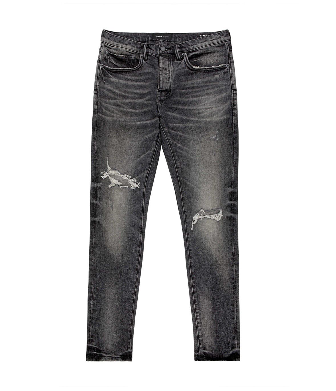 Black Ripped Purple Jeans