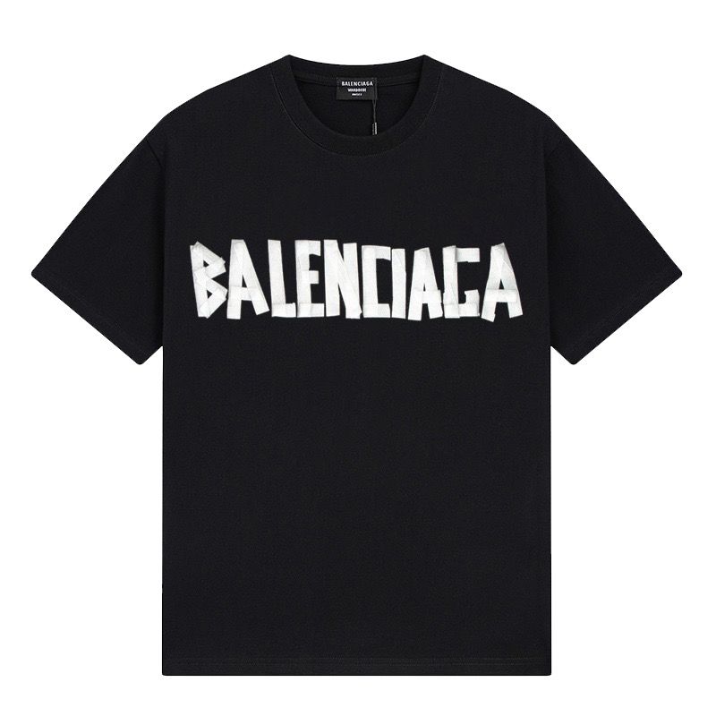 Black Balenci Tape Tee