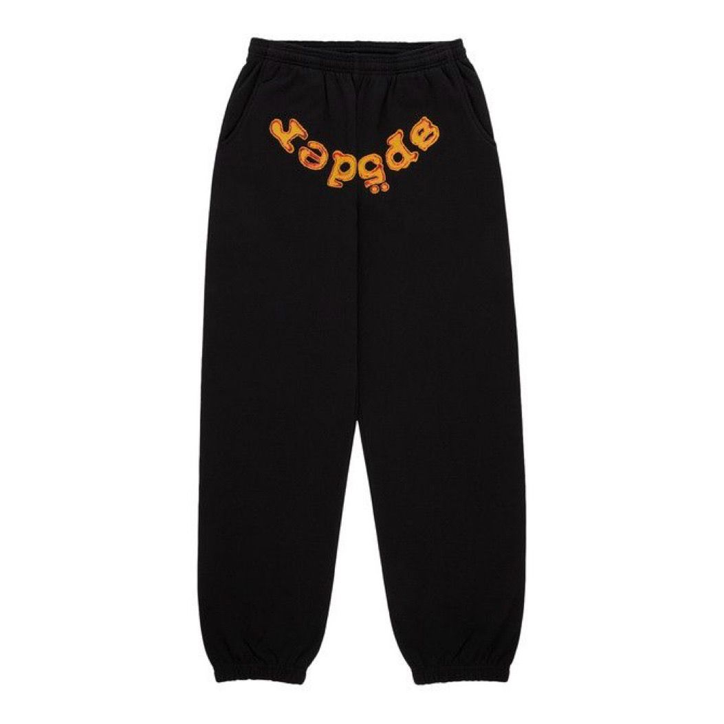 Black/Orange Sp5der Sweats