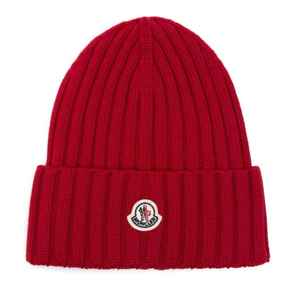 Red Moncler Beanie