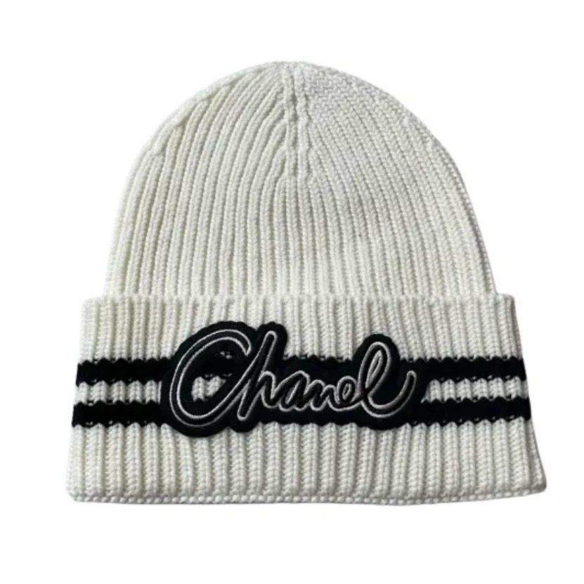 White Chanel Beanie