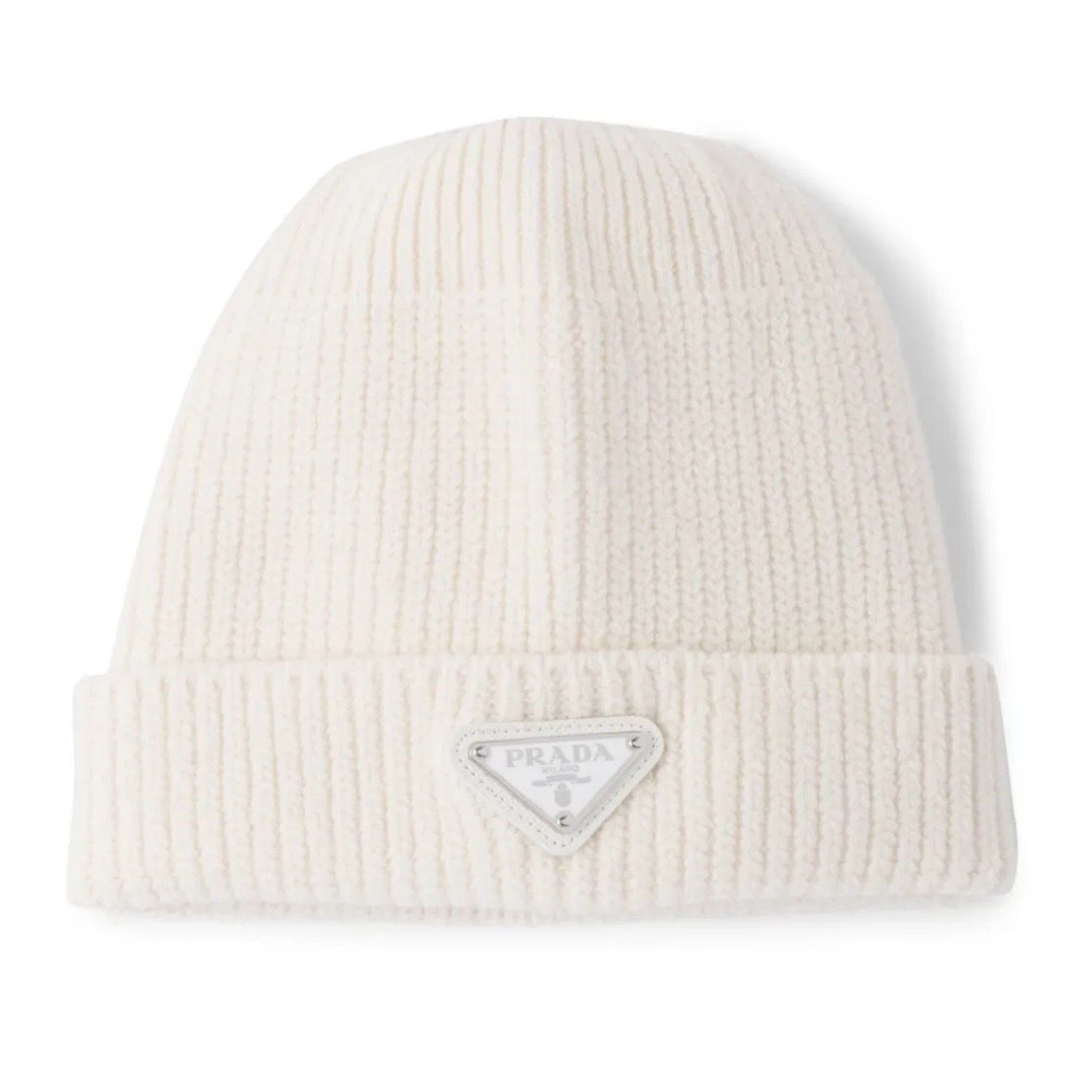 White Prada Beanie
