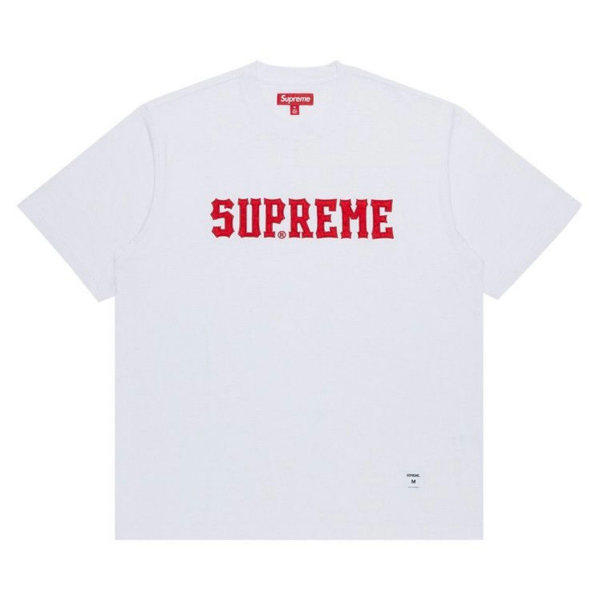 White/Red Supreme Tee