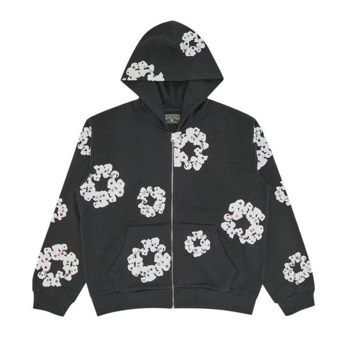 Rhinestone Denim Hoodie