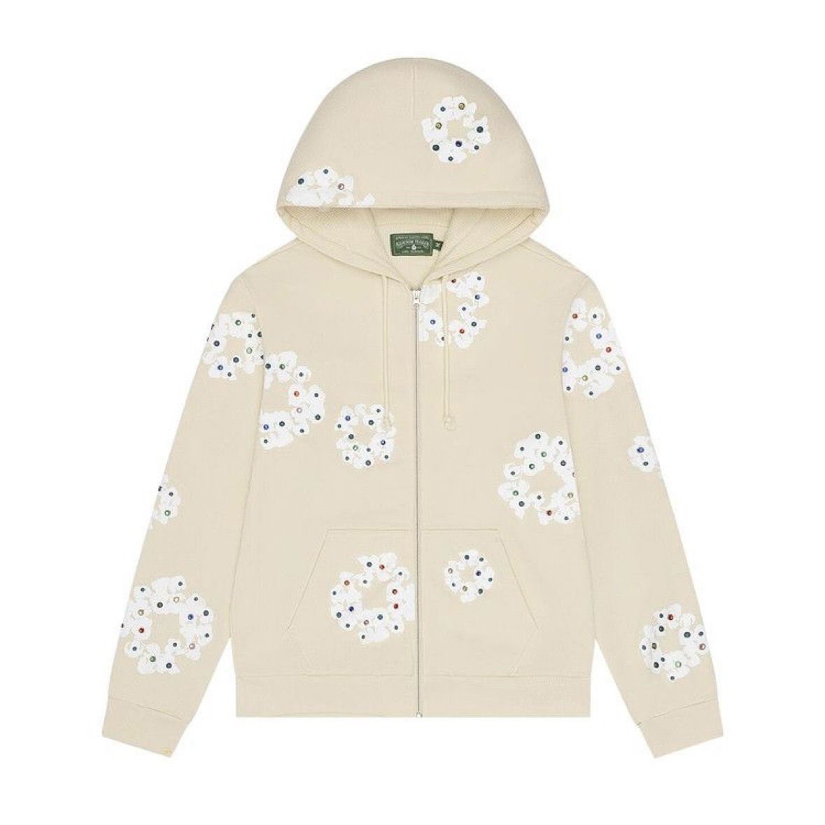 Rhinestone Denim Hoodie