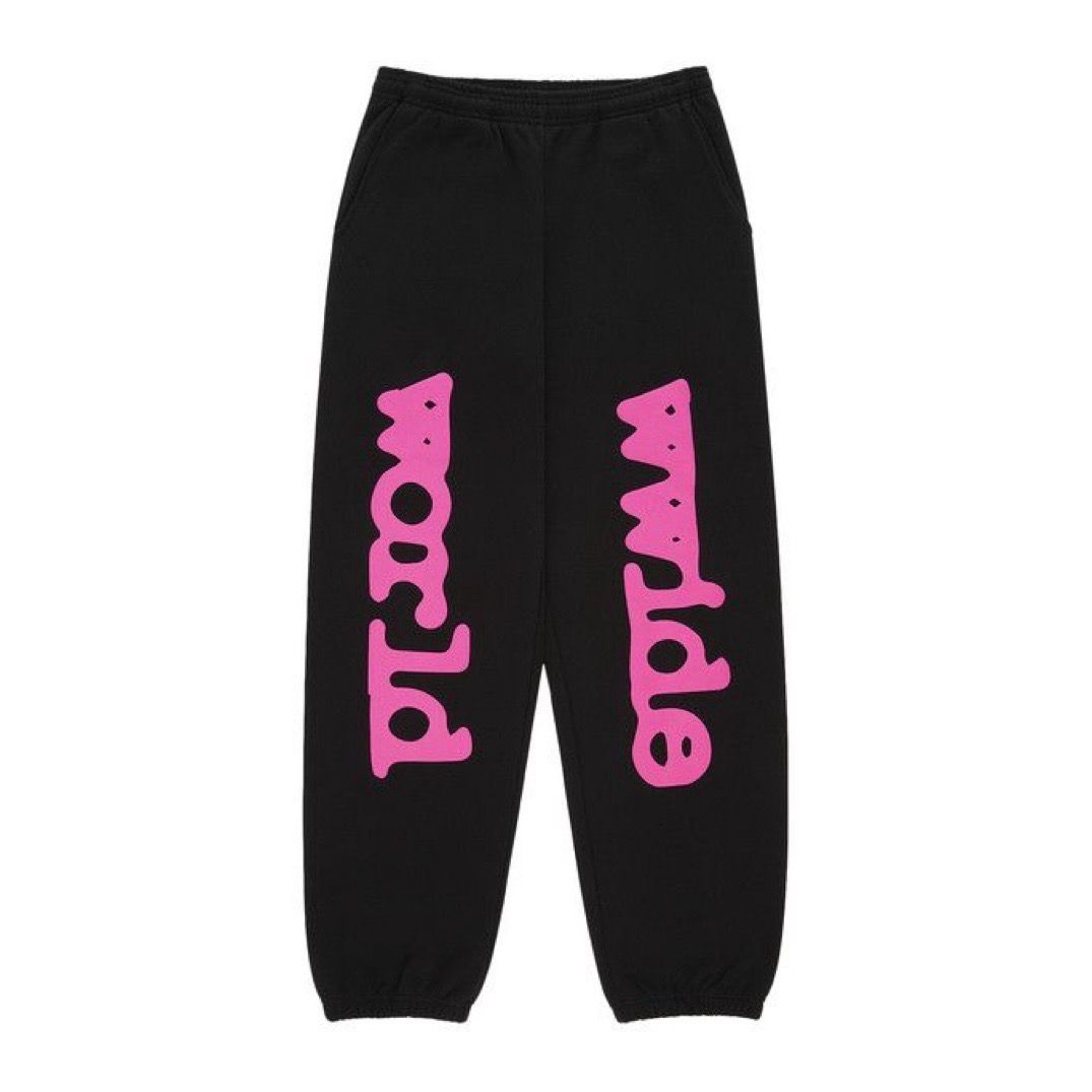 Black/Pink Sp5der Sweats