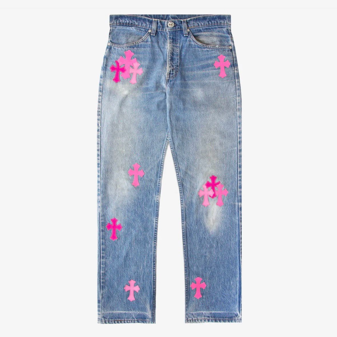 Pink Patch Chrome Pants