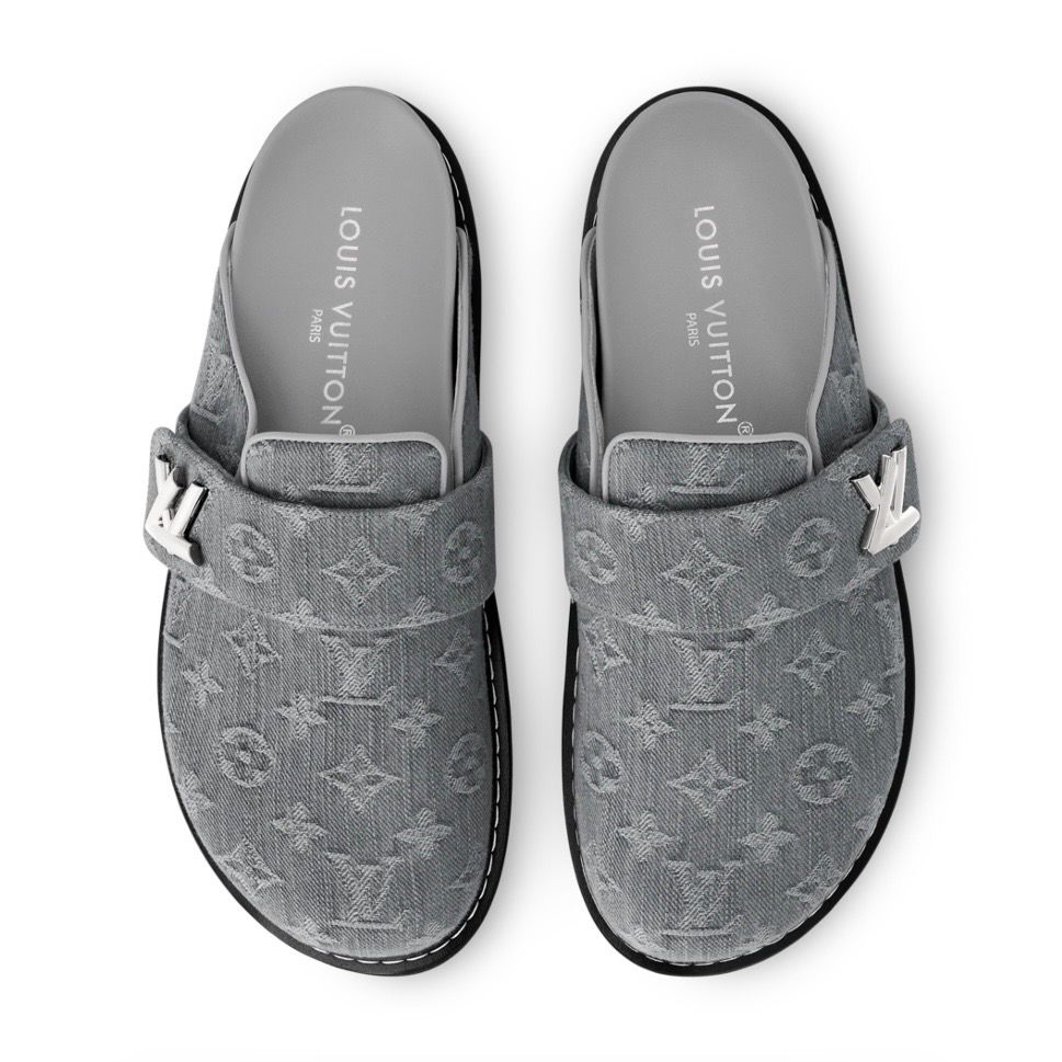 Grey LV Mule