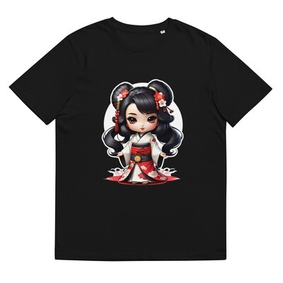 Unisex organic cotton t-shirt chibi geisha