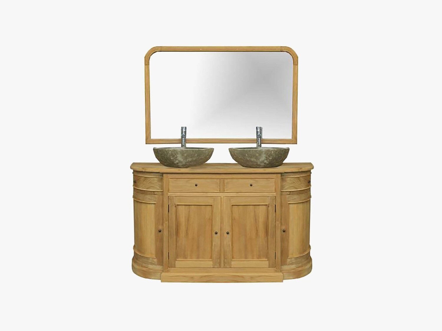 Badmeubel afgerond Teak
