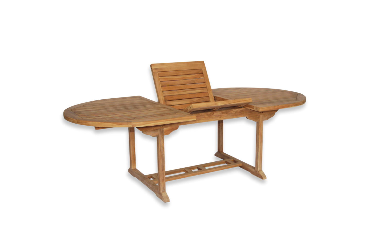 Uitschuifbare tafel ovaal (top 3cm)